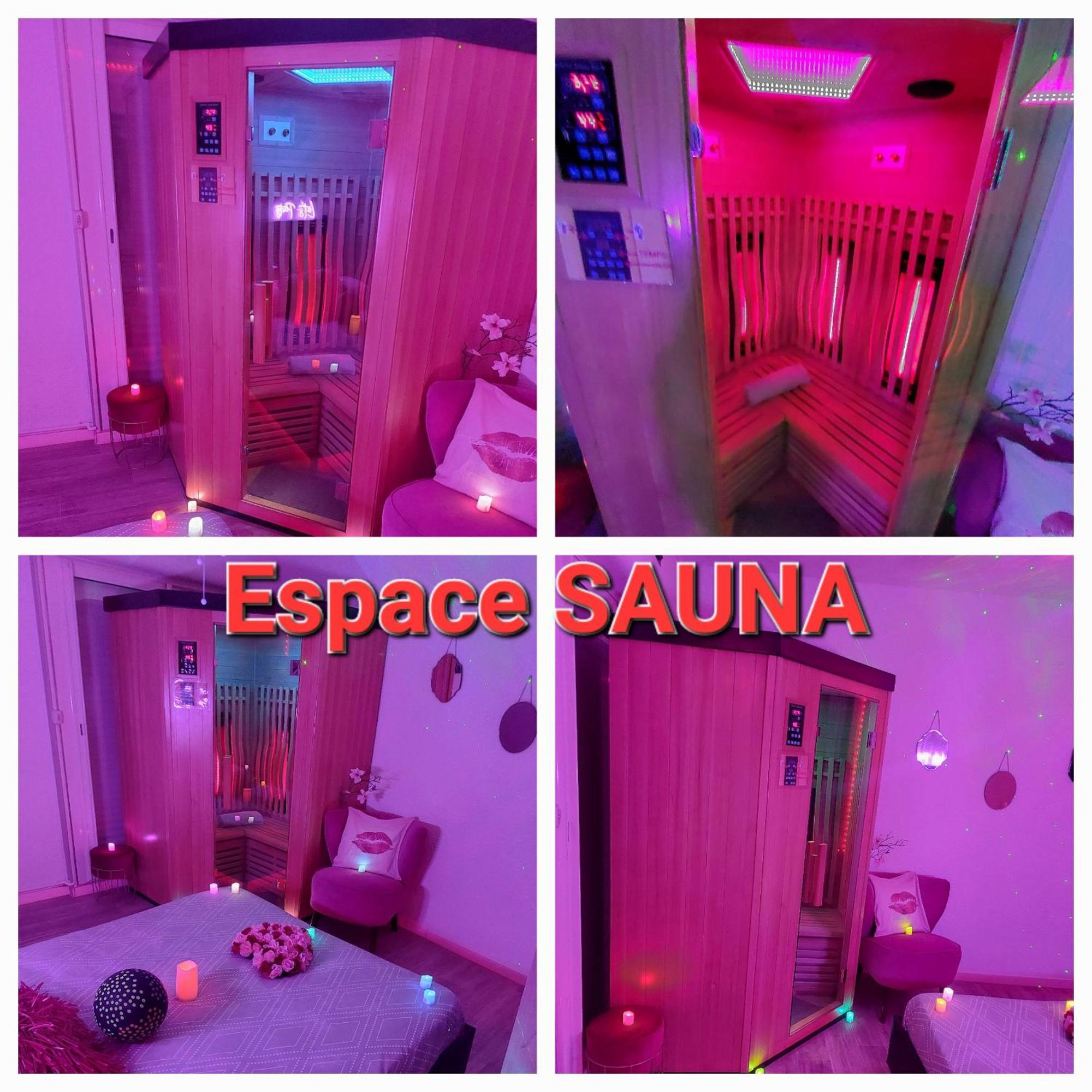 Luxe Sauna Privatif Et Grand Bain Jacuzzi A Deux A Biscarosse Plage Pour Nuit Romantique Avec Decoration Led Et Bougies Biscarrosse Dış mekan fotoğraf